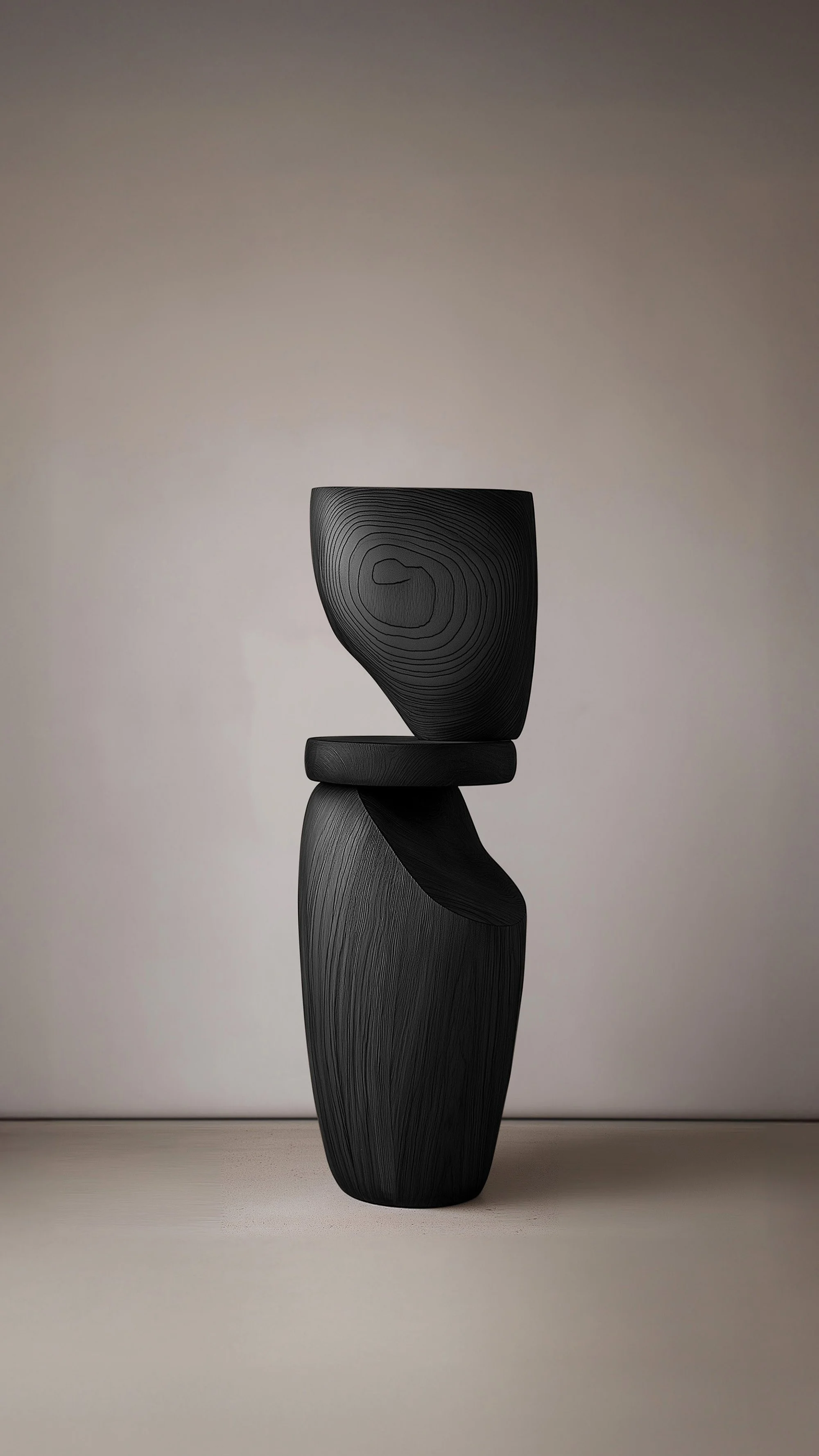 Handcrafted Wooden Sculpture Lull No99 by NONO – Minimalist Art